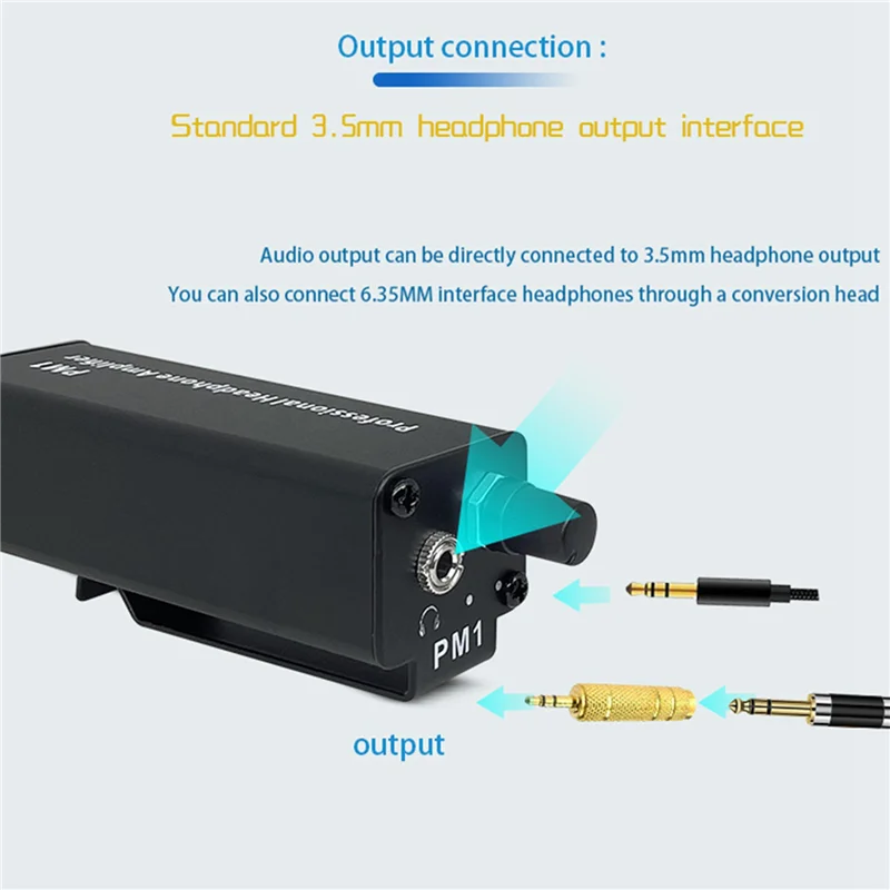 AS95-2X PM1 المهنية مضخم ضوت سماعات الأذن محول XLR إلى 3.5 مللي متر واجهة الصوت صغيرة محمولة HIFI مضخم ضوت سماعات الأذن