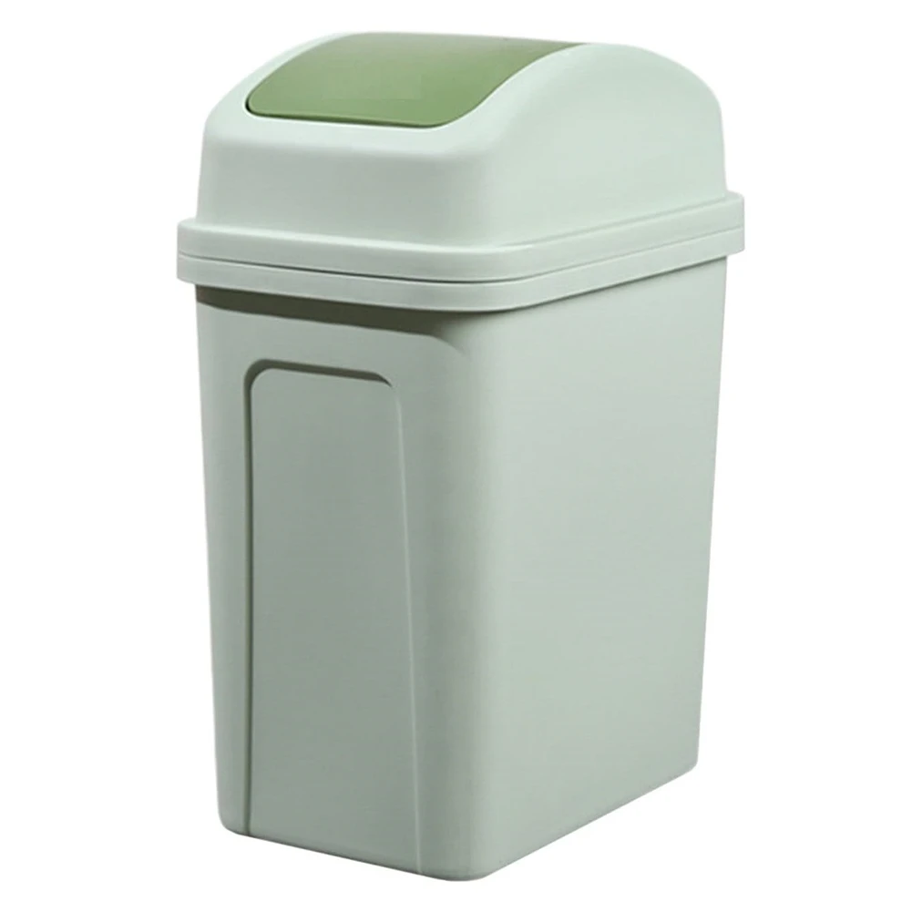 Extra Large Office Trash Can with Lid Plastic Trash Can with Lid Waste Paper Basket Garbage Can