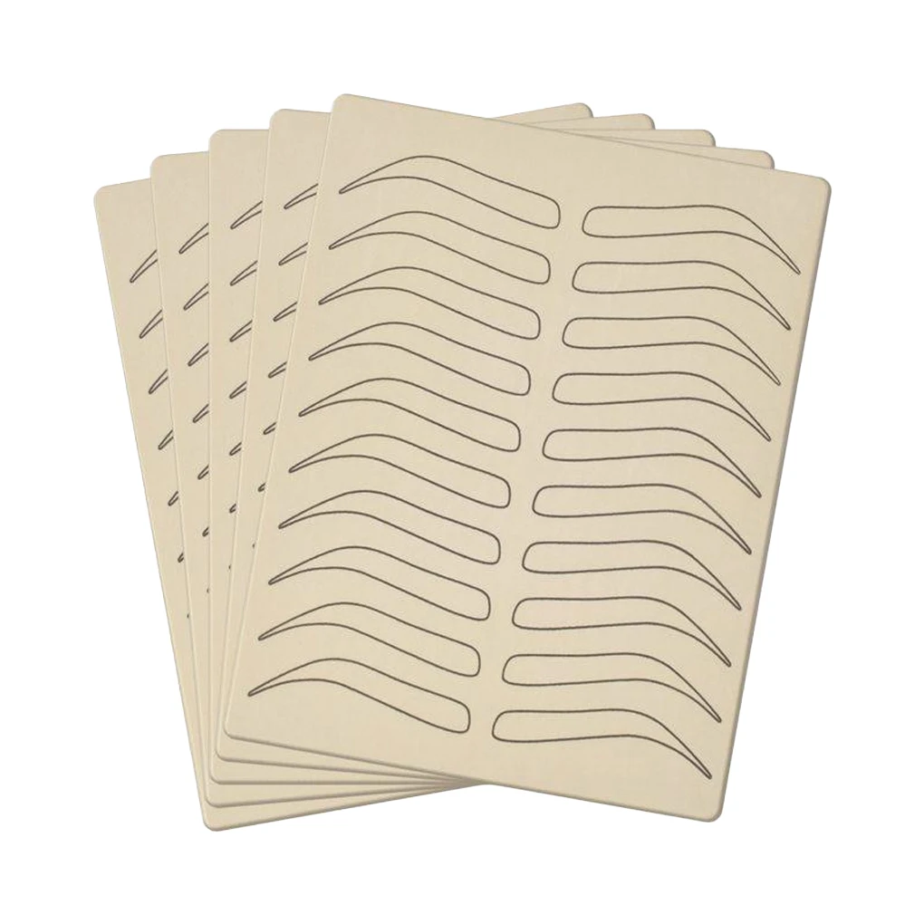 

Eyebrow Practice Skin Silicone Microblading Coloring Training 10pcs