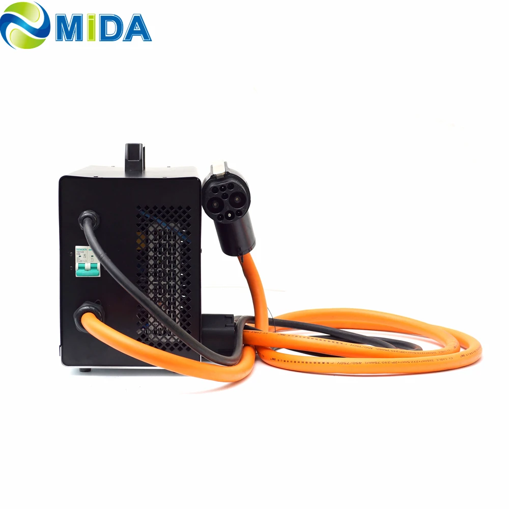 IP55 Waterproof Single Gun Portable 7KW DC Fast Charger European Standard Compatible GB/T CHAdeMO CCS for Electric Vehicles