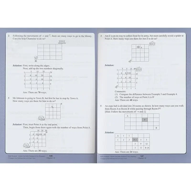 Juego de 5 libros para enseñanza de problemas de matemáticas en inglés, libro de trabajo de matemáticas de savia, Olympiad