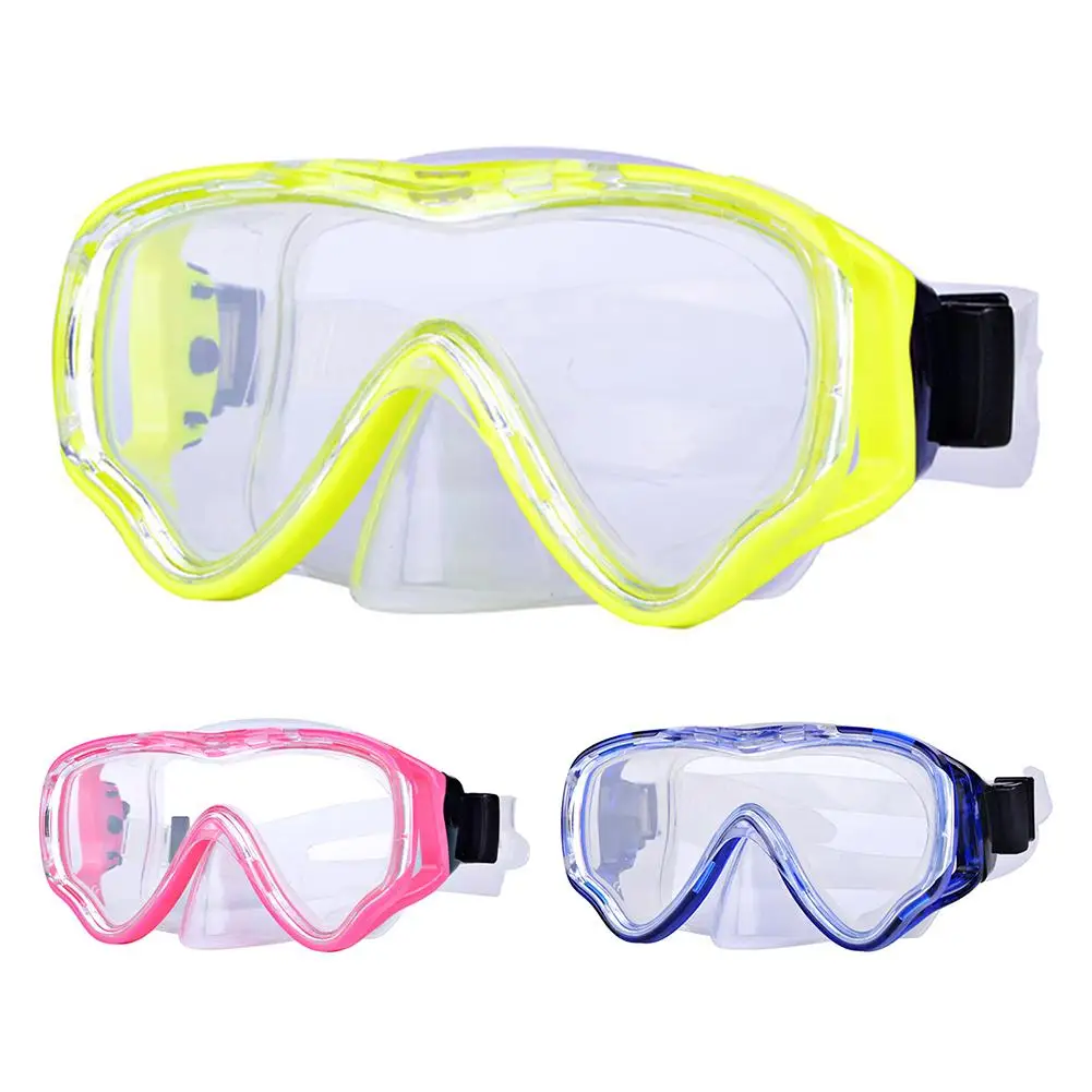 

Kids Swimming Goggles Diving Goggle Snorkel Mask Anti-Fog Anti-Leak Swimming Eyewear Tempered Glass Waterproof Mask For Children