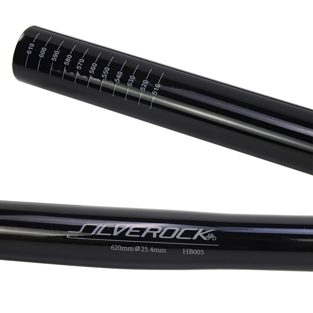 SILVEROCK Carbon Full Strait Handlebar 25.4mm x 620mm Back Sweep 7 Degrees for TERN Brompton Folding Bike Double Stem Ultralight