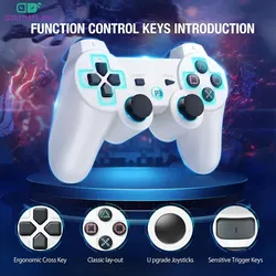 GAMINJA Bluetooth Wireless Gamepad Controller Support For Play Station 3 Joystick Console Rechargable Remote Control Gamepad