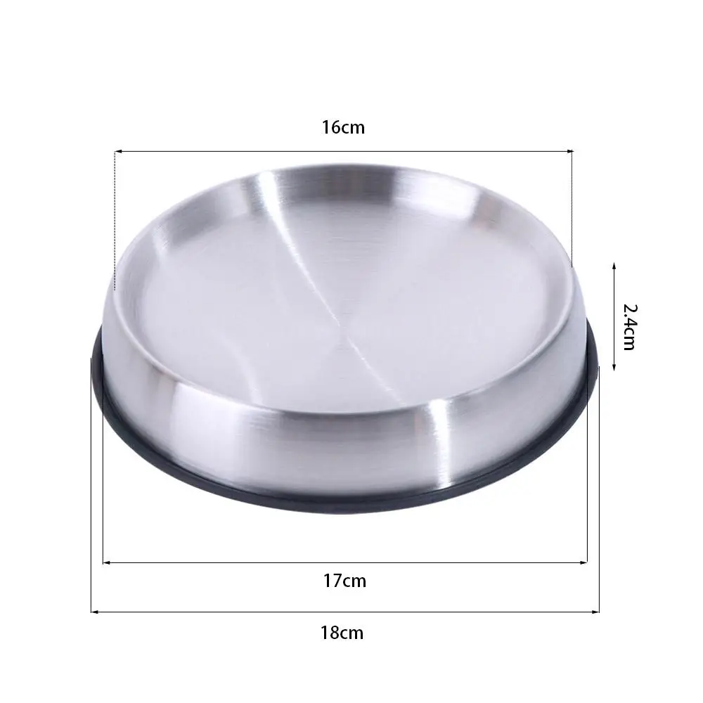اكسسوارات الحيوانات الأليفة مع بطانة حماية من السيليكون الفولاذ المقاوم للصدأ وعاء الحيوانات الأليفة عدم الانزلاق المغذية السلطانية الكلب السلطانية دائم 16 سنتيمتر وعاء قطة الكلب/القط