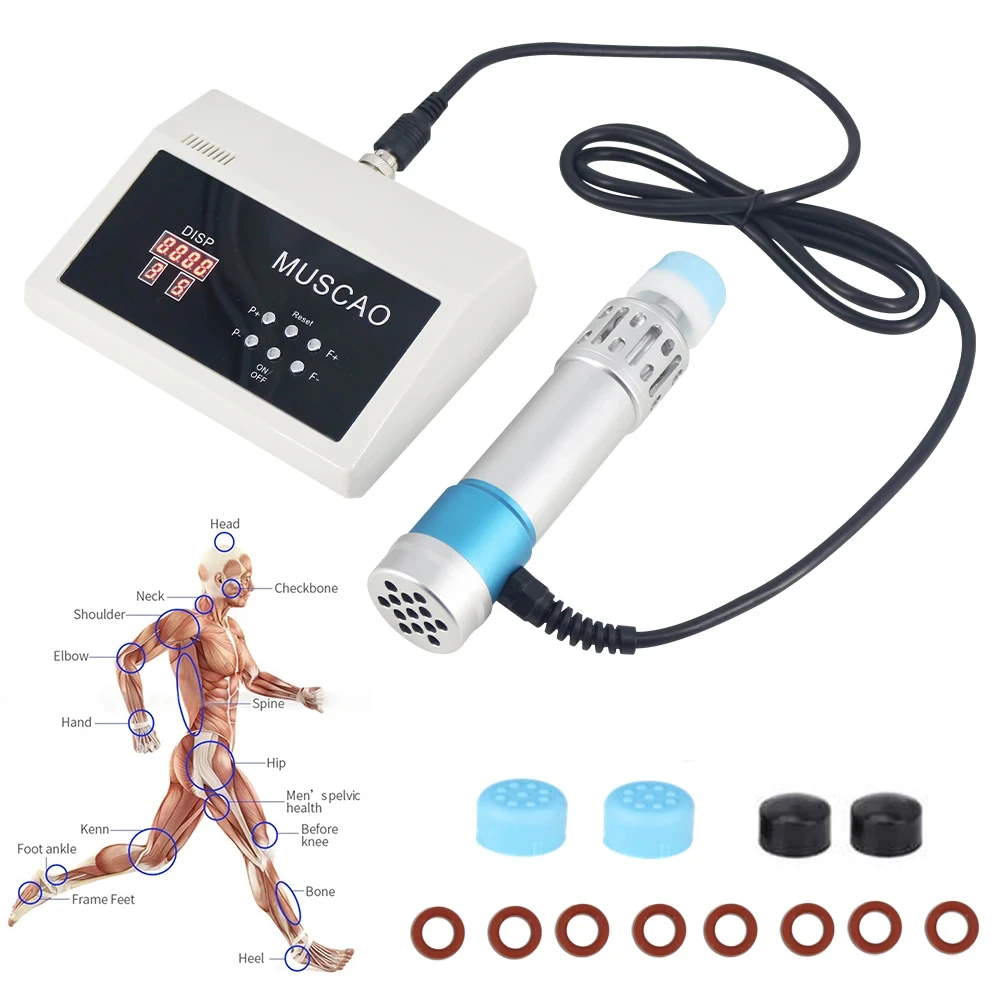 Professional Shock Wave Massager 11 Heads Pain Relief Men ED Treatment 2 IN 1 Shockwave Therapy Machine Chiropractic Tool 2024