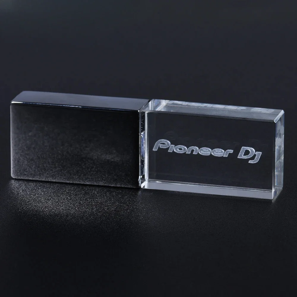 Pioneer DJ USB 3.0 Flash Drive 128GB Colorful LED Crystal Pen Drive 64GB High Speed Creative Gift Memory Stick 32GB 16GB 8GB 4GB