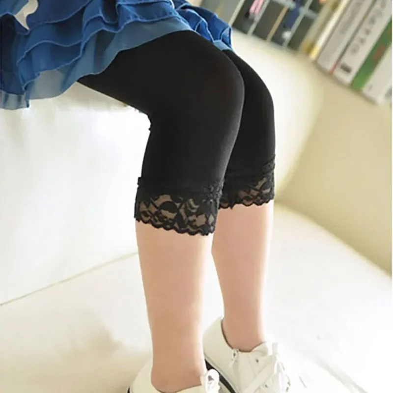 Spring Summer Baby Girls Lace Fungus Leggings Solid Candy Color Velvet Children Stockings Knee High Long Pants for Kids Clothing