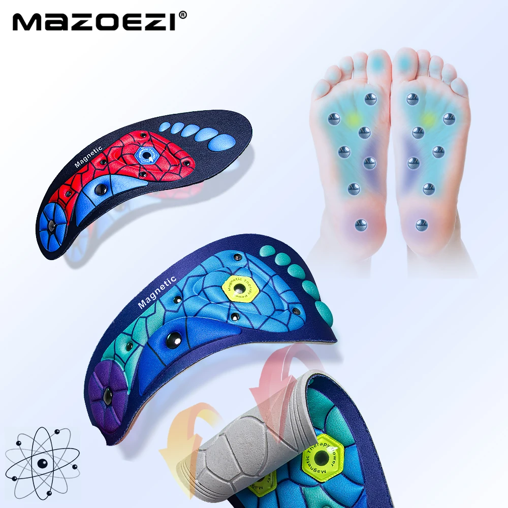 New Magnetic Therapy Sports Insoles Foot Massage With Arch Support Othopedic Insole Acupressure Insole Anti-Fatigue Health Care