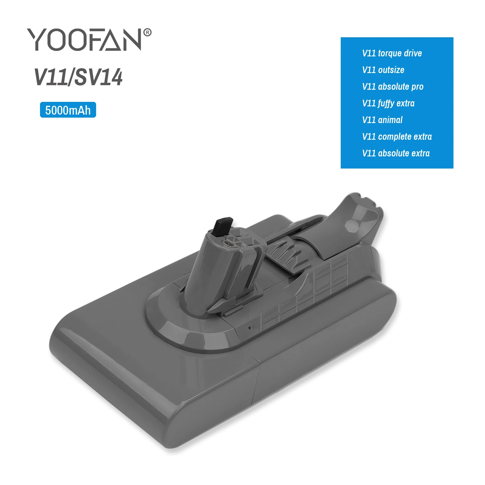 

YOOFAN 25.2 V 5000mAh nuevo para Dyson V11 batería absoluta Li-ion aspiradora recargable súper litio
