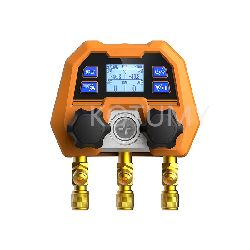 Digital Double Gauge Valve Electronic Manifold Instrument Refrigeration Maintenance Digital Manifold Gauge DMG-4B