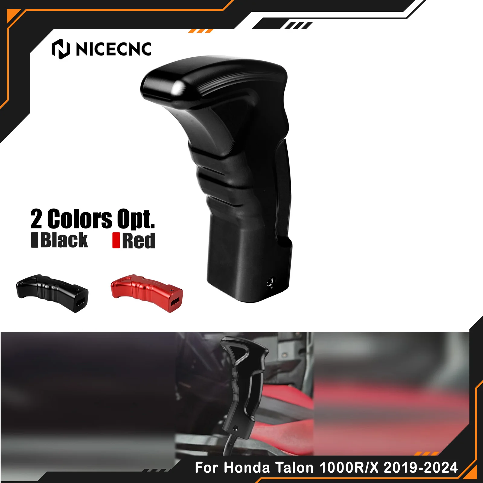 

Ручка переключения передач NICECNC для Honda Talon 1000R 1000X 2019-2024 UTV SXS, алюминиевая рукоятка селектора передач, запасная часть