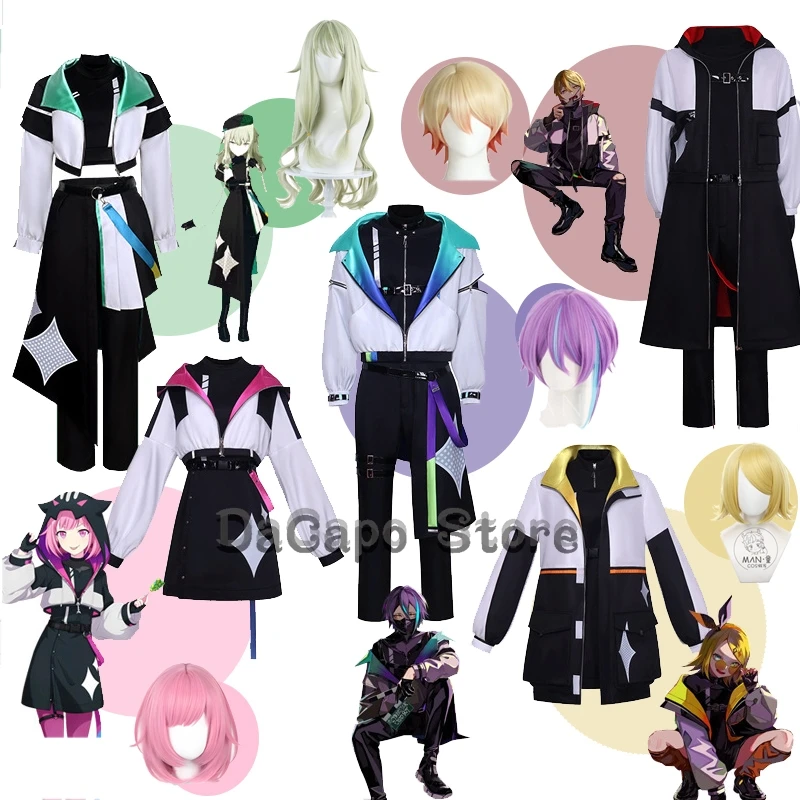 

Project Sekai WxS Tenma Tsukasa Cosplay Diva Ren Kamishiro Rui Otori Emu Kusanagi Nene Cosplay Costume Coat Pa