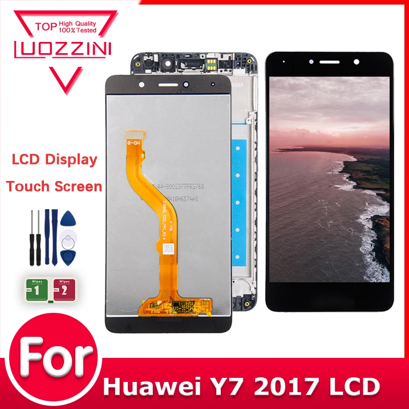 For Huawei Y7 2017 TRT-L53 L21A Display Touch Screen Digitizer Replacement For Y7 Prime 2017 LCD NO/With Frame LCD