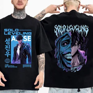 솔로 레벨링 동상 셔츠 셔츠 성주식 jinwoo 셔츠 애니메이션 그래픽 티 애니메이션 고품질면 티셔츠 셔츠 탑 스트리트웨어 12 최고의 판매 Miku Lanyard -№8