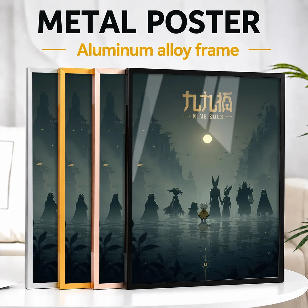 Nine Sols Game Metal Poster With Aluminum Alloy Frame Personalized Hero Tribute Wall Art Created For Players To Style Studio