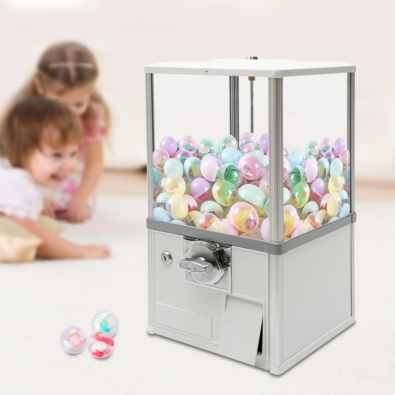 

25-cent Coin-operated Vending Machine Big Capsule Vending Machine Commercial Vending Machine Gumball Machine for Kids
