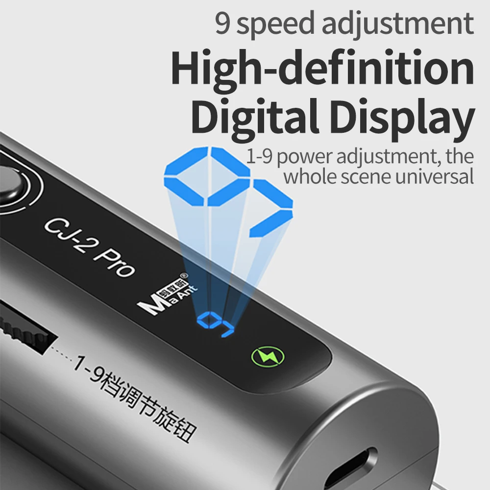 Maant CJ-2 pro removedor de cola oca elétrica display led ajustável de 9 velocidades para tela lcd do telefone móvel ferramenta de limpeza de remoção de cola