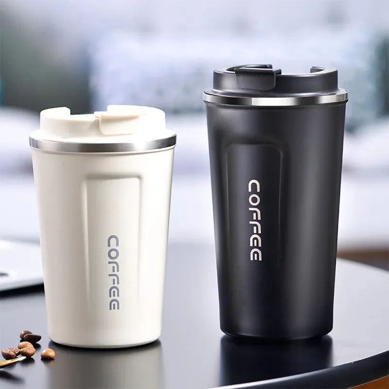 510ML Thermo Cafe Car Thermos Mug for Tea Water Coffee Leak Proof Travel Thermo Cup Coffee Mug Double Stainless Steel cup