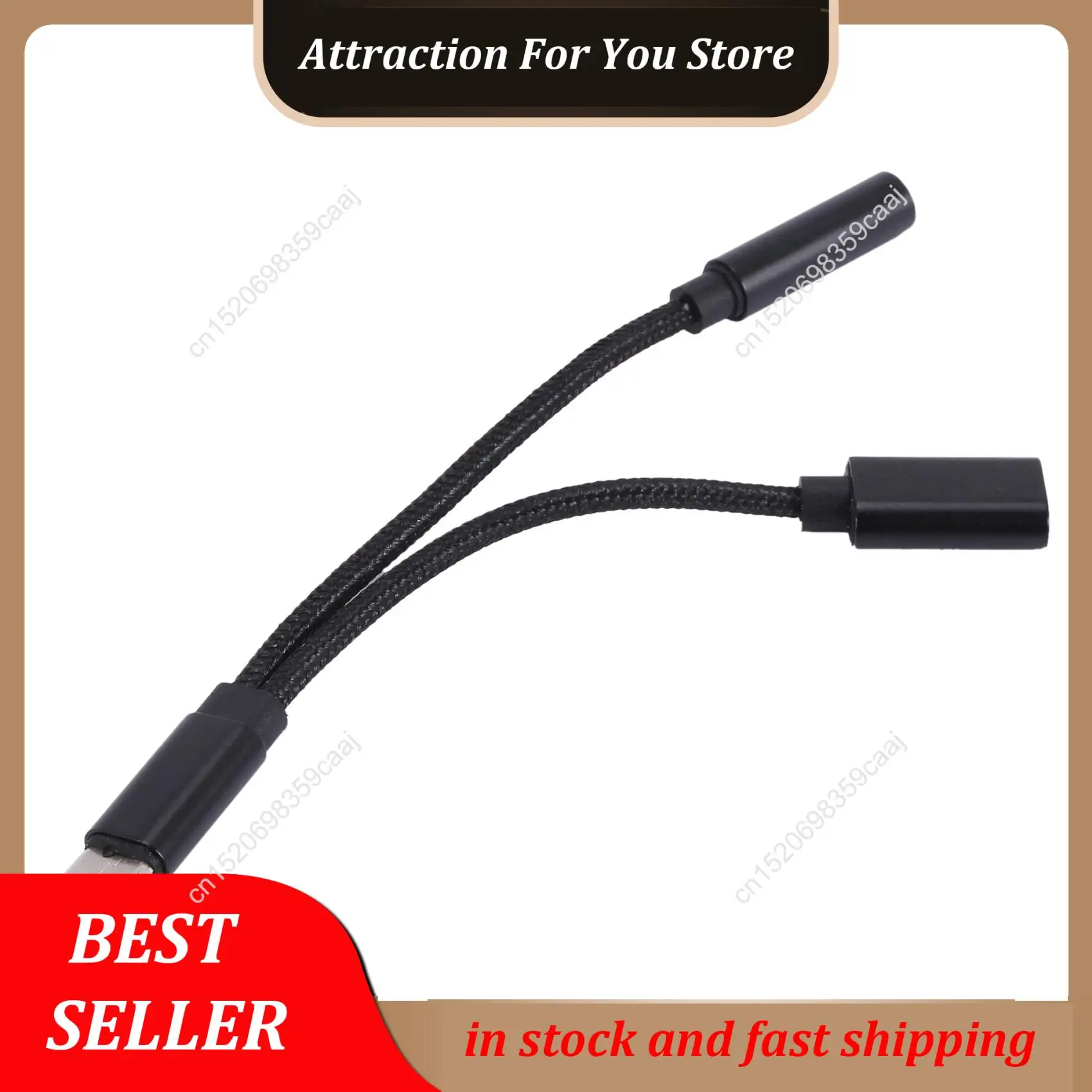 Hot Selling 2 In 1 Type C Headphone Adapter USB C Splitter Jack AUX Audio Charging Converter For Huawei Xiaomi