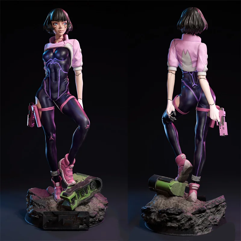 1/24  1/18 Figurine   Resin Model Kit Cyberpunk 2077  Figure Unpainted 1/24 7.5cm Figurine  RW-1309