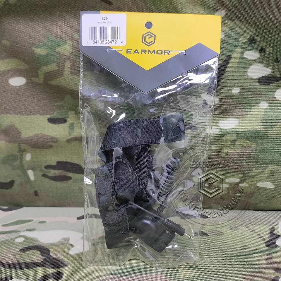 EARMOR S20 Shooting Earmuff Microphone Neckband/Bone Conduction Microphone Suitable for Tactical Headphones M32/M32H