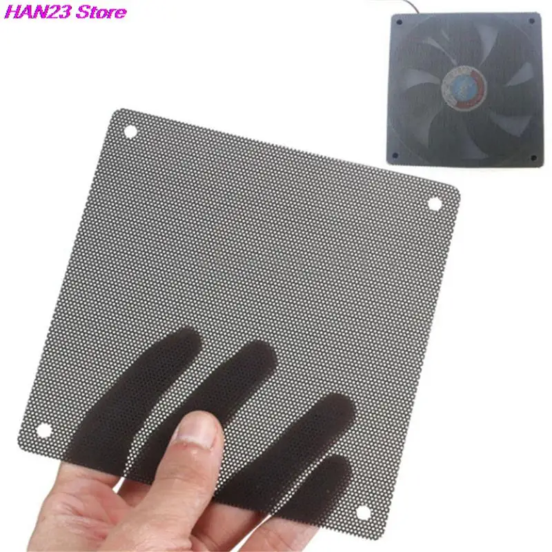 5pcs / lot 120mm Cuttable Black PVC PC Fan Dust Filter Dustproof Case Computer Mesh
