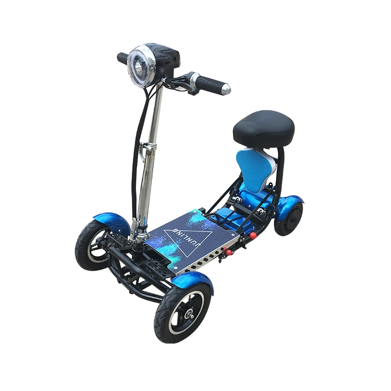 Popular cheap 4 wheel lithium electric folding scooter children electric motorcycle