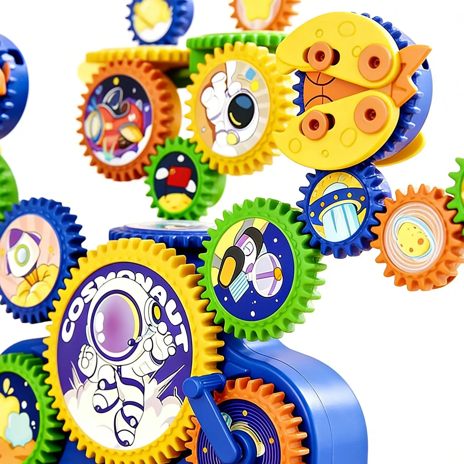 Gear Toy Electric Manual Educational Building Game Gears Building Sets For Children Boy Girl Family Friends Students Home Indoor