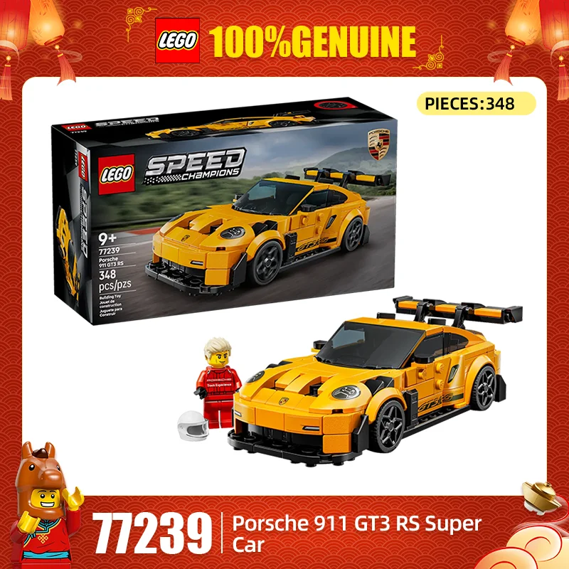 

Строительные блоки LEGO Super Racing Series 77239 Porsche 911 GT3 RS, детские строительные блоки-головоломки, игрушка в подарок