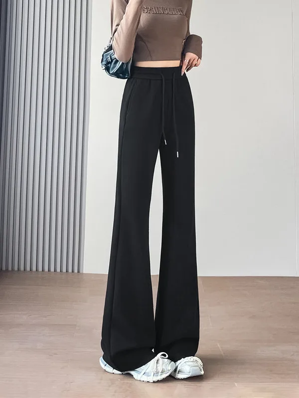 

American Sle High Waist Wide Leg Bla Yoga Pants Women's Casual Loose Fit Trousers Spring Autumn Winter Seasonal Wear