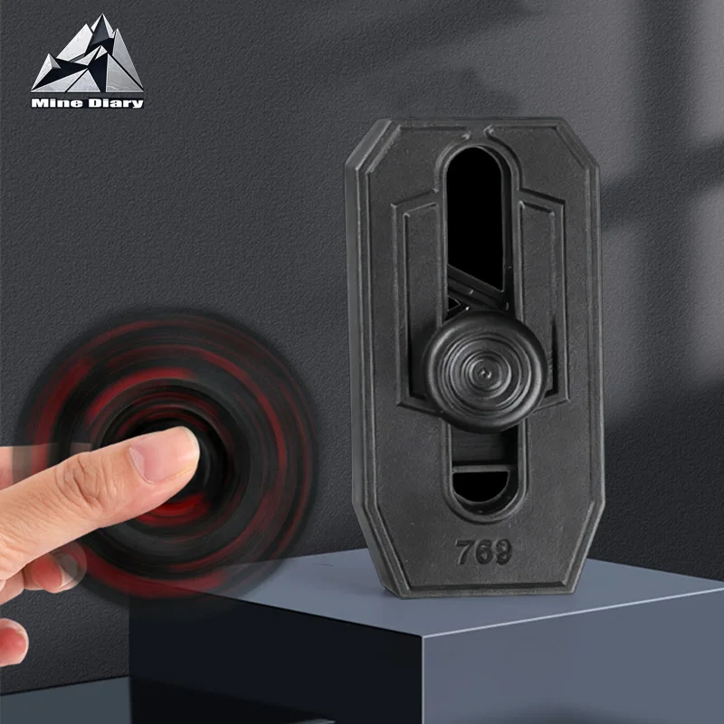 Novel EDC Rotating Fingertip Gyroscope Push Card Unboxing 3-in-1 Portable Adult Stress Relief Toy ADHD Concentration Tool Gift