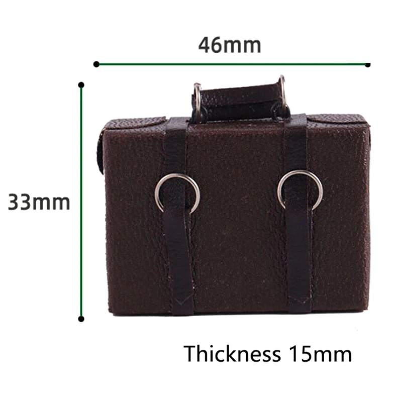 

Миниатюрный кожаный чемодан в масштабе 1:12, винтажный, аксессуар для кукол, подарок