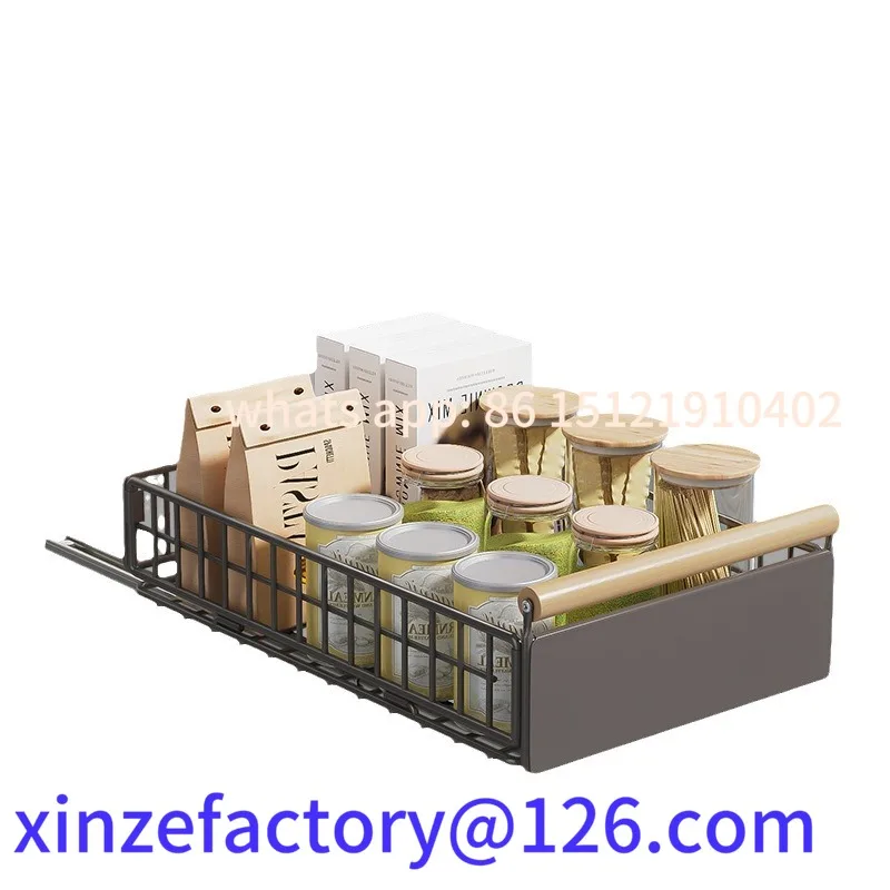 Customizable Kitchen Foldable Sink Pull-out Rack Cabinet Push-pull Retractable Basket