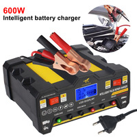 Intelligent Pulse Repair Battery Charger LCD Display For Wet Dry Lead Acid Full Automatic Car Battery Charger 300AH EU Plug 220W