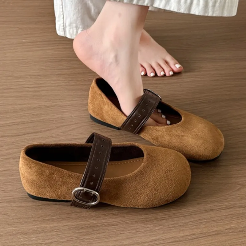 

Women Flats Suede Shoes Shallow Fashion Loafers Shoes 2025 Autumn Casual Sneaker Fashion Soft New Trends Cozy Zapatillas Mujer