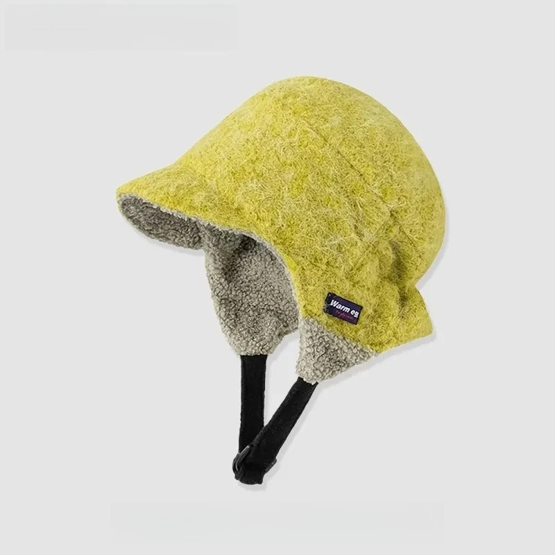 قبعة شتوية لركوب الدراجات في الهواء الطلق مقاومة للبرودة لحماية الأذن، مع قبعة طيران مخملية كلاسيكية قابلة للطي قبعة دافئة من الداخل #4