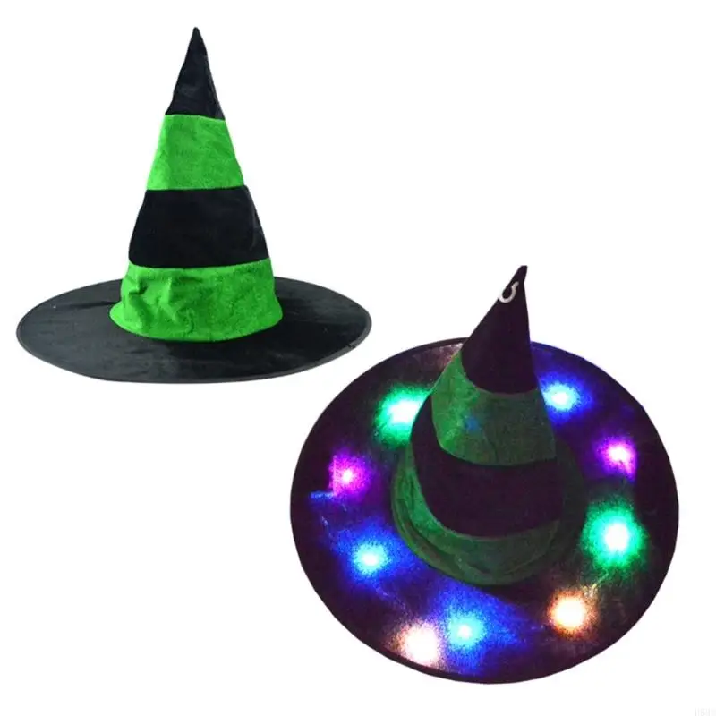 H58E Halloween Wizard Leuchten Sie Hexenhut Ball Hat Zauberer Kostümzubehör