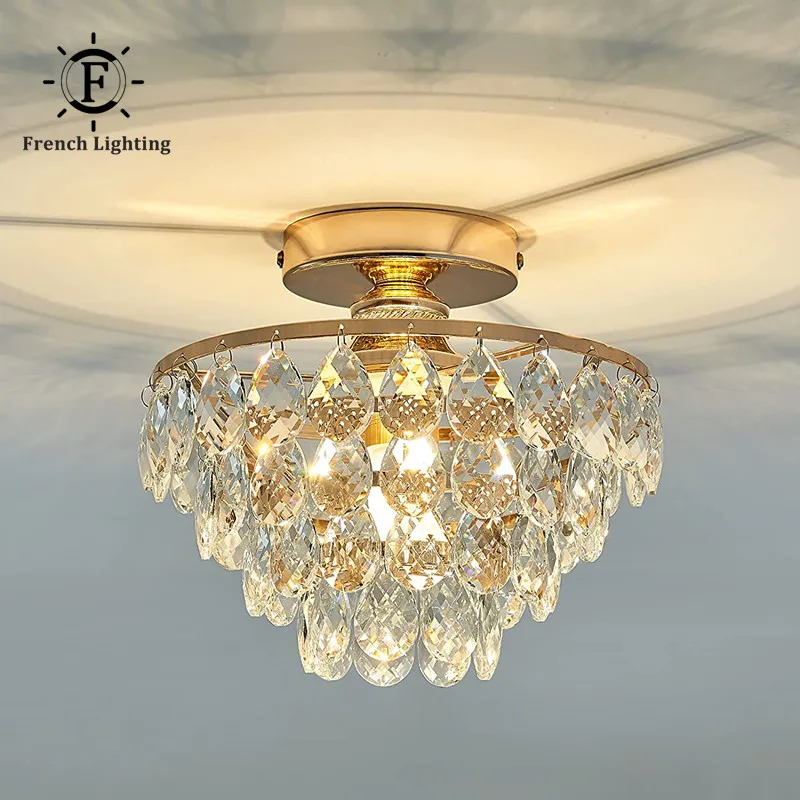 

Modern Crystal Chandeliers for Dining Room and Living Room Ceiling Lamp for Hallway Flush Mount Ceiling Light Luxury