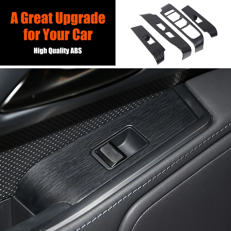 

For 2024-2025 Lexus GX ABS carbon fiber pattern car glass lift panel frame interior decoration sticker car interior accessories