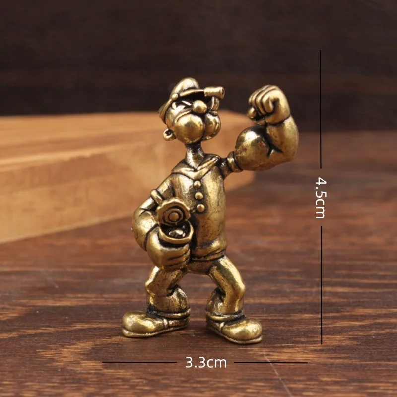 Popeye The Sailor Man Figuur Messing Home Decor Bureau Theetafel Kunst Ornamenten Decoratieve Auto Thuis Desktop Accessoires
