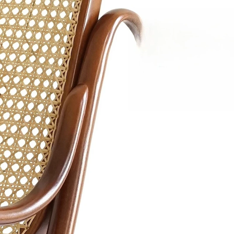 Schaukelstuhl Rattan Nanyang Stil Freizeit mittelalterlich Massivholz Wohnzimmer Balkon