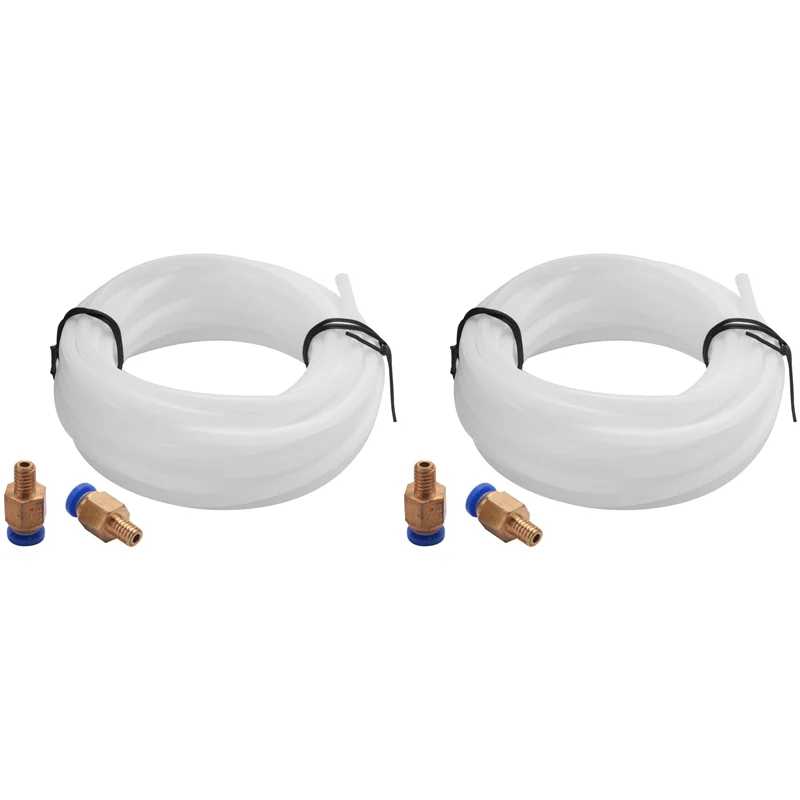 

5 метров PTFE PTFE трубка Боудена с 4 фитингами PC4-M6 для нити 1,75 мм 3D-принтера Creality Bowden Hotend