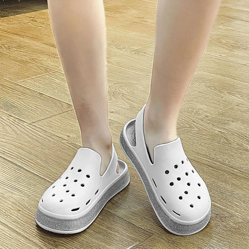 Fashion Summer Sandals Women Slippers Soft Bottom Non-slip Beach Sandals Slip On Shoes Women Slippers Breathable Flat Sandals