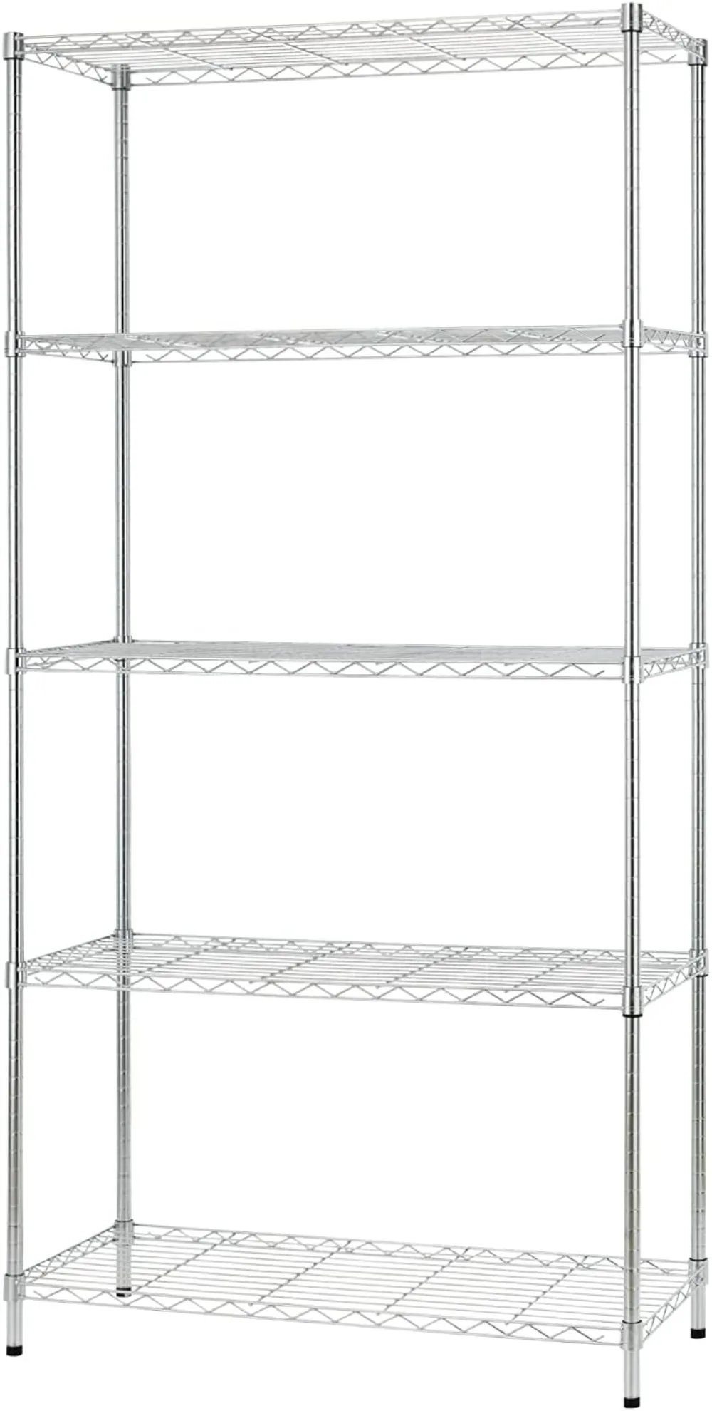 Wire Shelving Unit Metal Shelf with 5 Tier Adjustable Layer Rack Commercial Strong Steel for Restaurant Garage Pantry Kitchen