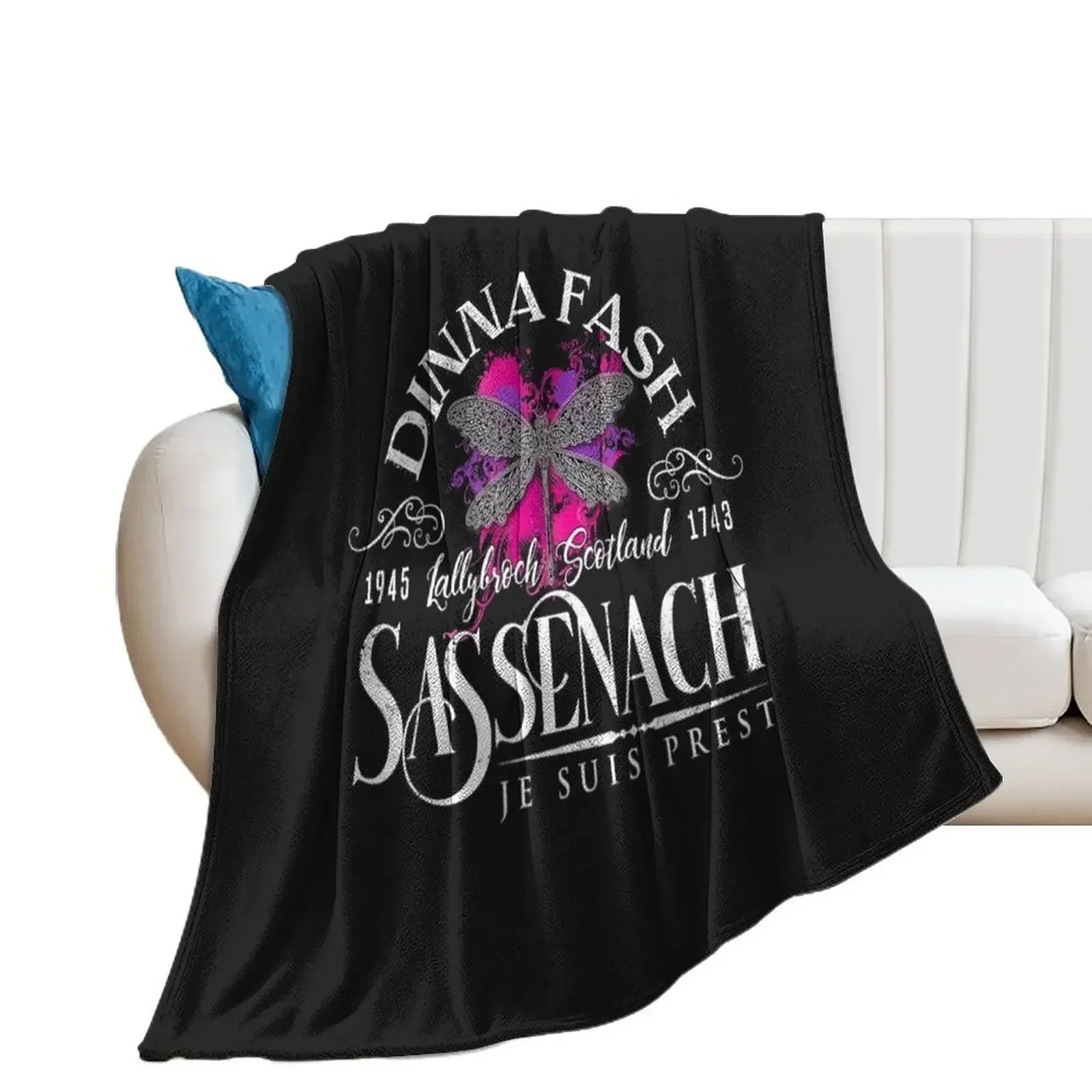 Dinna Fash SassenachDragonfly Outlander Color Splash TShirt19 Throw Blanket Luxury Throw halloween Hairy Blankets