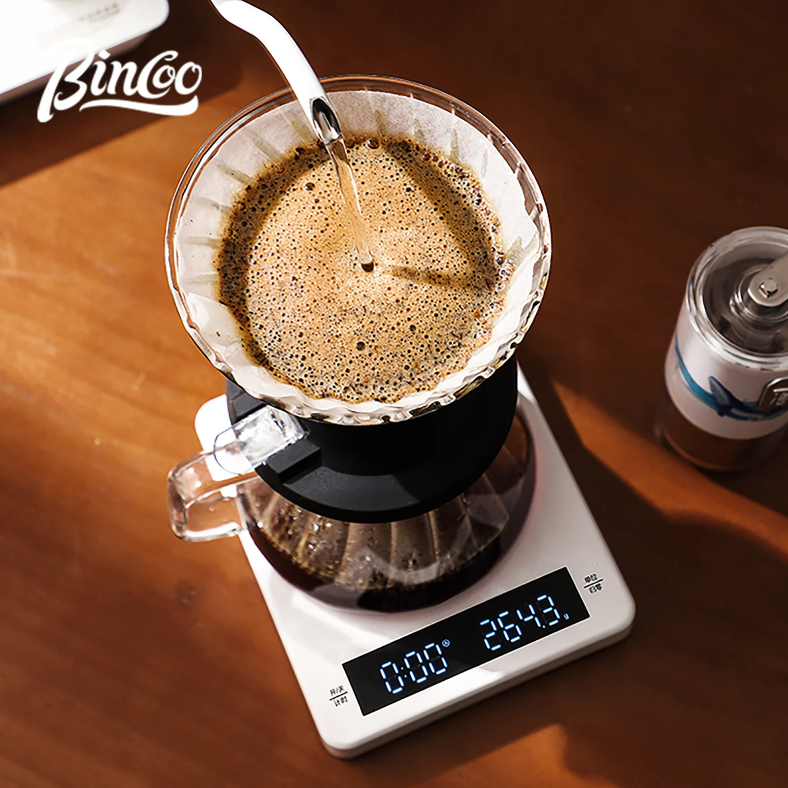 

BINCOO Hand Brewed Coffee Pot Electric Kettle Intelligent Temperature Control Gooseneck Pot Household Tea Pot Barista Tools 800W