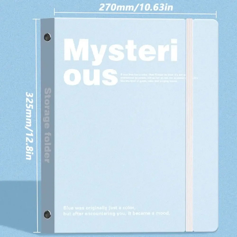 Simple Loose Leaf A4 File Folder Detachable Transparent Data Booklet Students Stationery File Bag Students