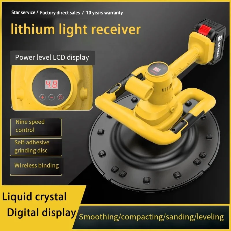 NEOBRISKEN Industrial Portable Electric Wall Plaster DIY Concrete Polishing Machine Li-Ion Battery Handheld Sander