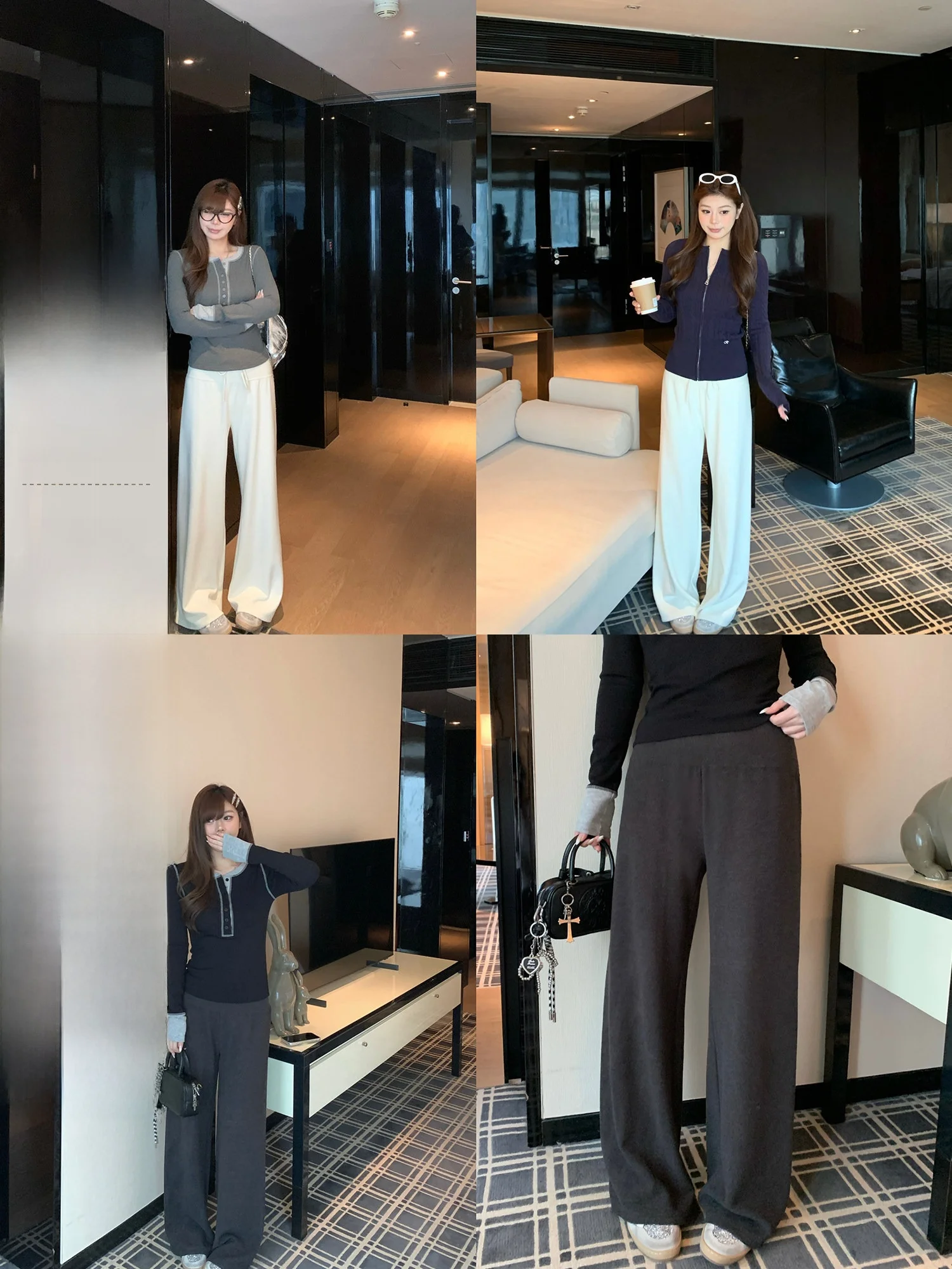 

Wild Spicy Large Size Straight Leg Casual Pants High Waist Drapey Heavyweight Comfortable Fit for plus Size Women